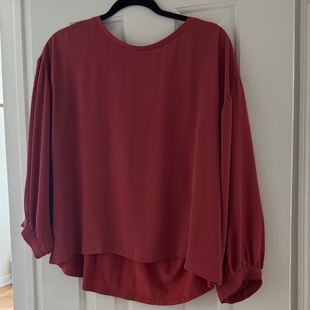 LOFT Rosewood Long-Sleeve Blouse